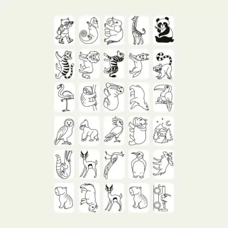 Kidywolf Kidydraw Mini KAARTEN Er was eens & Dieren
