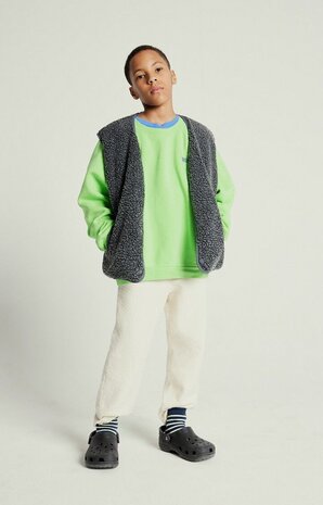 American Vintage teddy bodywarmer donkergrijs