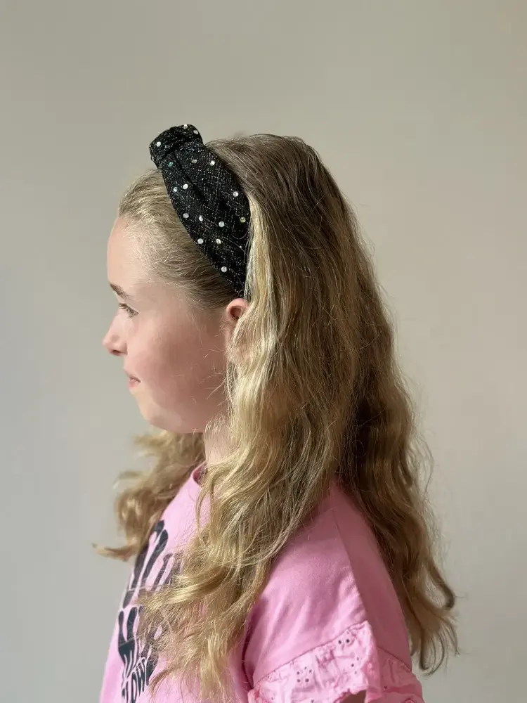 Altijd Knap Haarband Tweed Sparkle Black
