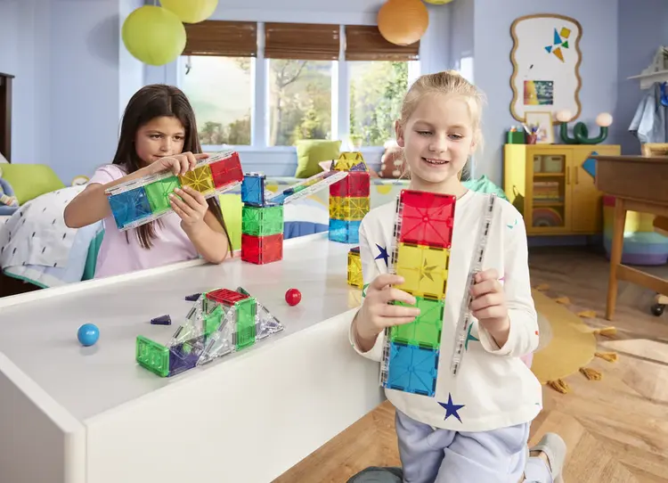 Magna Tiles Rail Racers Deluxe 90ST | Magnetische racebaan met balletje