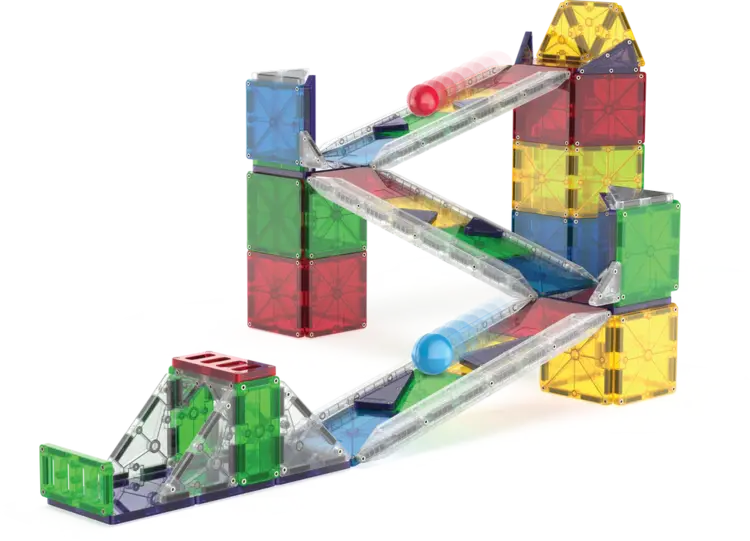 Magna Tiles Rail Racers Deluxe 90ST | Magnetische racebaan met balletje