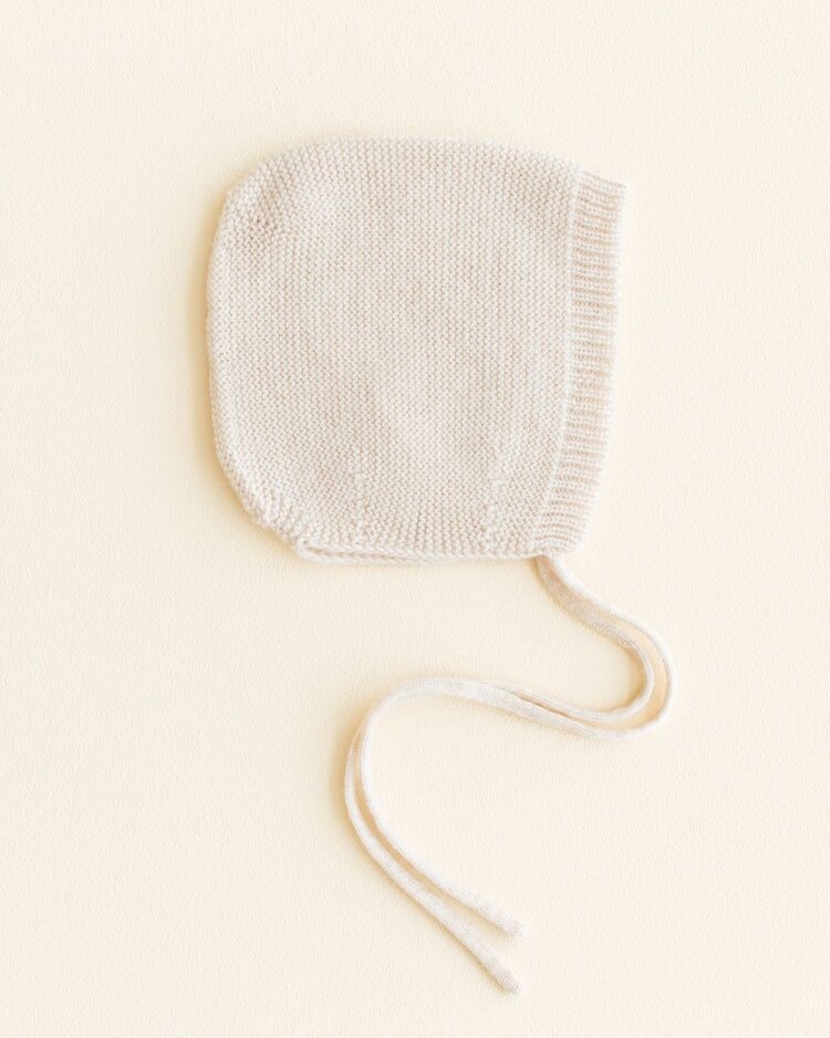 Hvid Babymuts bonnet NEWBORN Cream