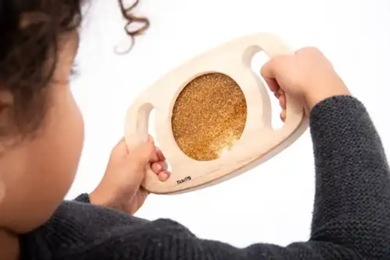 Tickit Houten glitterpaneel goud