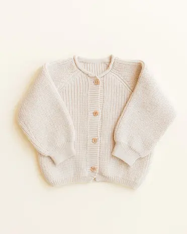 Hvid Cardigan Inga - Cream Hvid Cardigan Inga - Cream