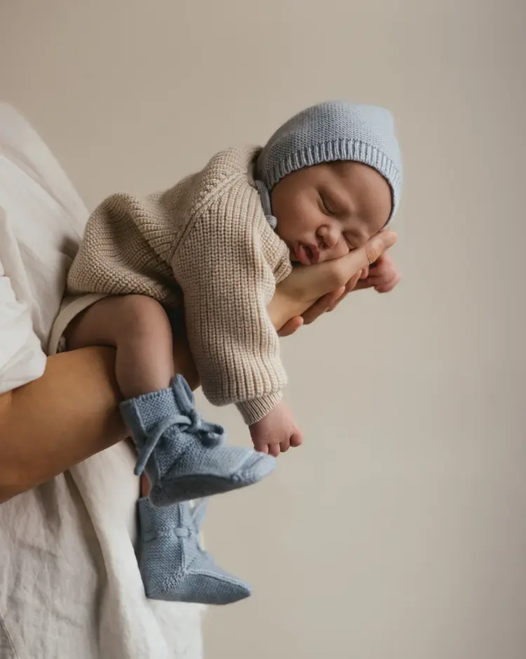 Hvid babyvestje crème merinowol