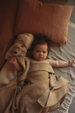 Hvid Blanket Gust Sand Hvid Blanket Gust Sand
