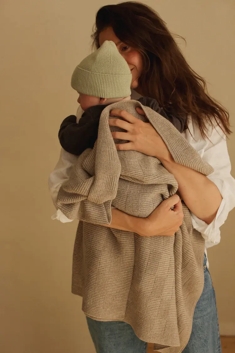 Hvid Blanket Ivy Pebble