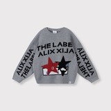 ALIX the label Jacquard pullover soft grey melange