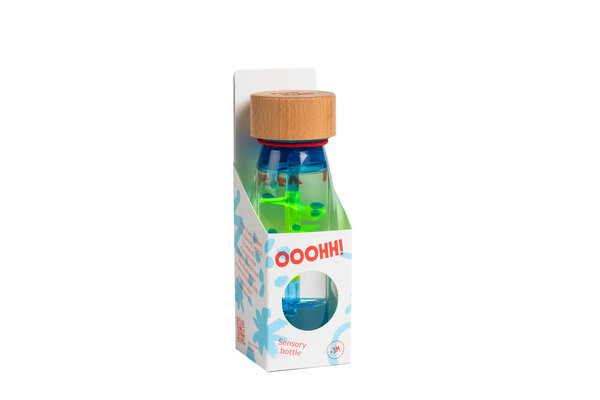 Petit Boum Sensorische fles - Spiraal Blauw Petit Boum Sensorische fles - Spiraal Blauw