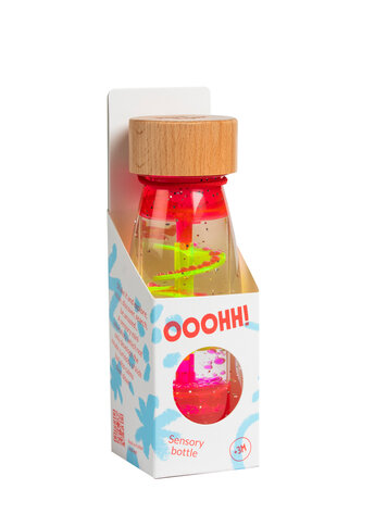 Petit Boum Sensorische fles - Spiraal Roze