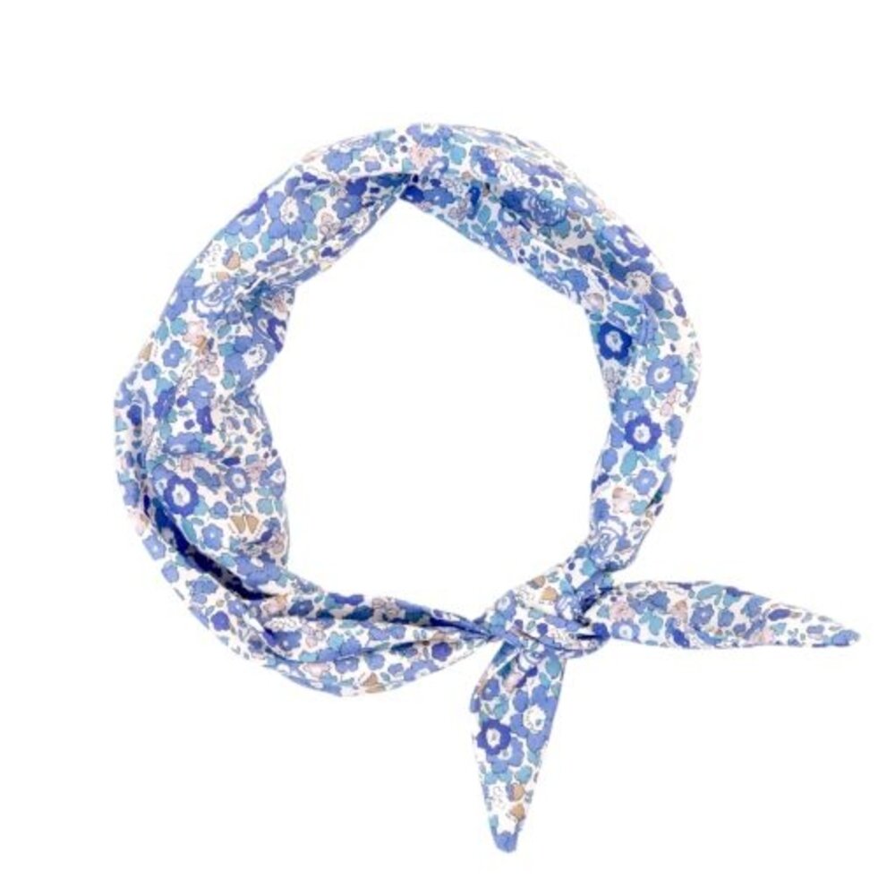 Love Issue Twilly Scarf - Blue Bouquet Love Issue Twilly Scarf - Blue Bouquet