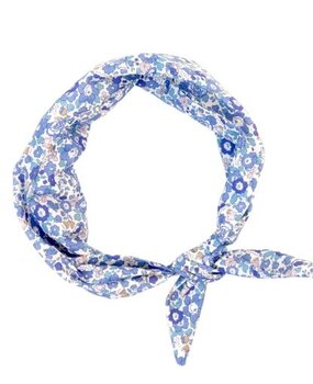 Love Issue Twilly Scarf - Blue Bouquet Love Issue Twilly Scarf - Blue Bouquet