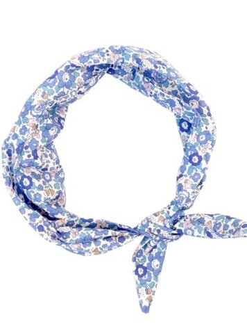 Love Issue Twilly Scarf - Blue Bouquet