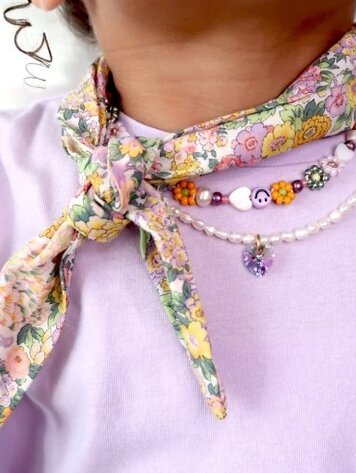 Love Issue Twilly Scarf - Pastel Flowers