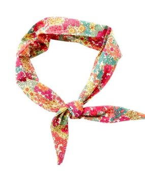 Love Issue Twilly Scarf - Coral Flowers Love Issue Twilly Scarf - Coral Flowers