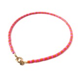 Love Issue Ketting stripe orange/pink