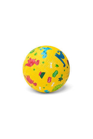 Little L Rubber bal klein 13 cm - dinosaurus GEEL Little L Rubber bal klein 13 cm - dinosaurus GEEL
