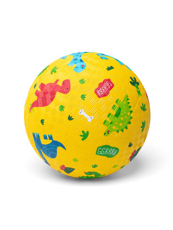 Little L Rubber bal groot 18cm - dinosaurus GEEL