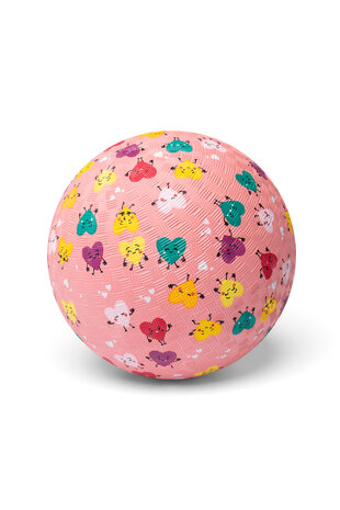 Little L Rubber bal groot 18cm - hartjes Little L Rubber bal groot 18cm - hartjes