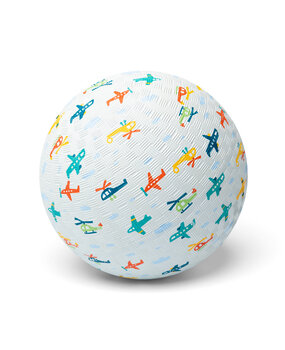 Little L Rubber bal groot 18cm - vliegtuigen