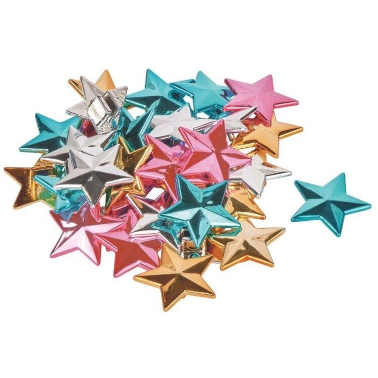 Moses Spaakdecoratie metallic sterren 36ST