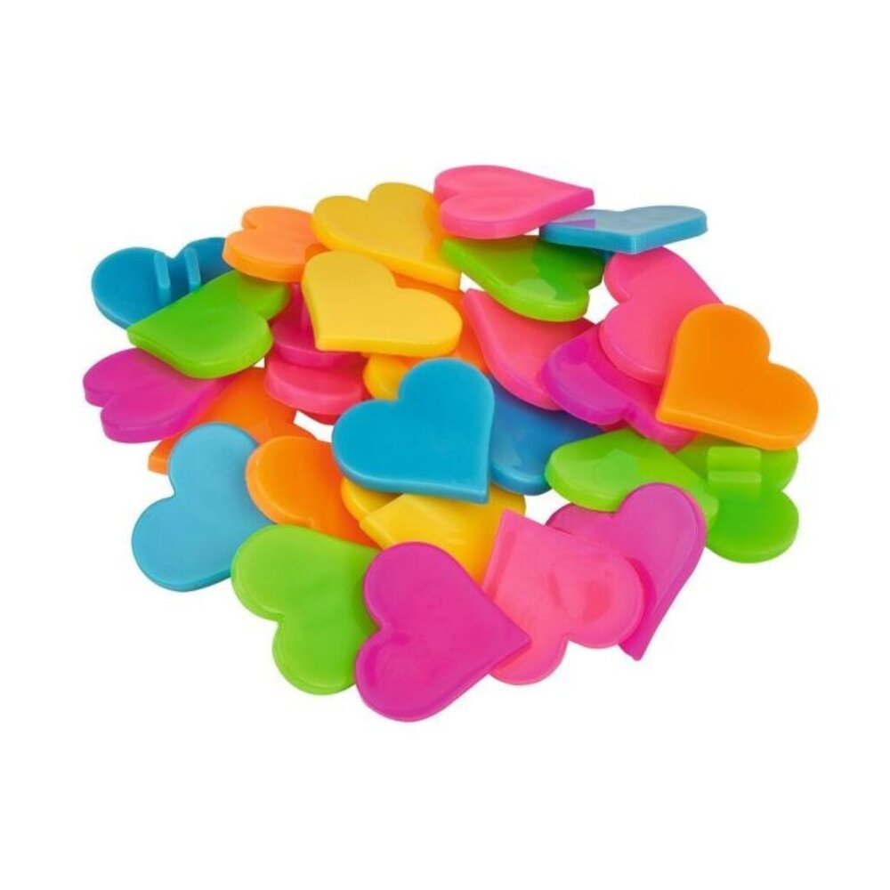 Moses Spaakdecoratie hartjes neon 30ST Moses Spaakdecoratie hartjes neon 30ST