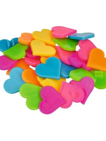 Moses Spaakdecoratie hartjes neon 30ST