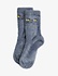 Cat face fluffy sock grey