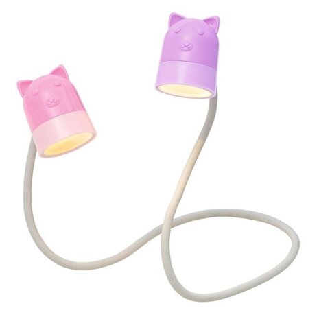 Moses Flexibel kinder leeslampje dieren Roze/Paars Moses Flexibel kinder leeslampje dieren Roze/Paars