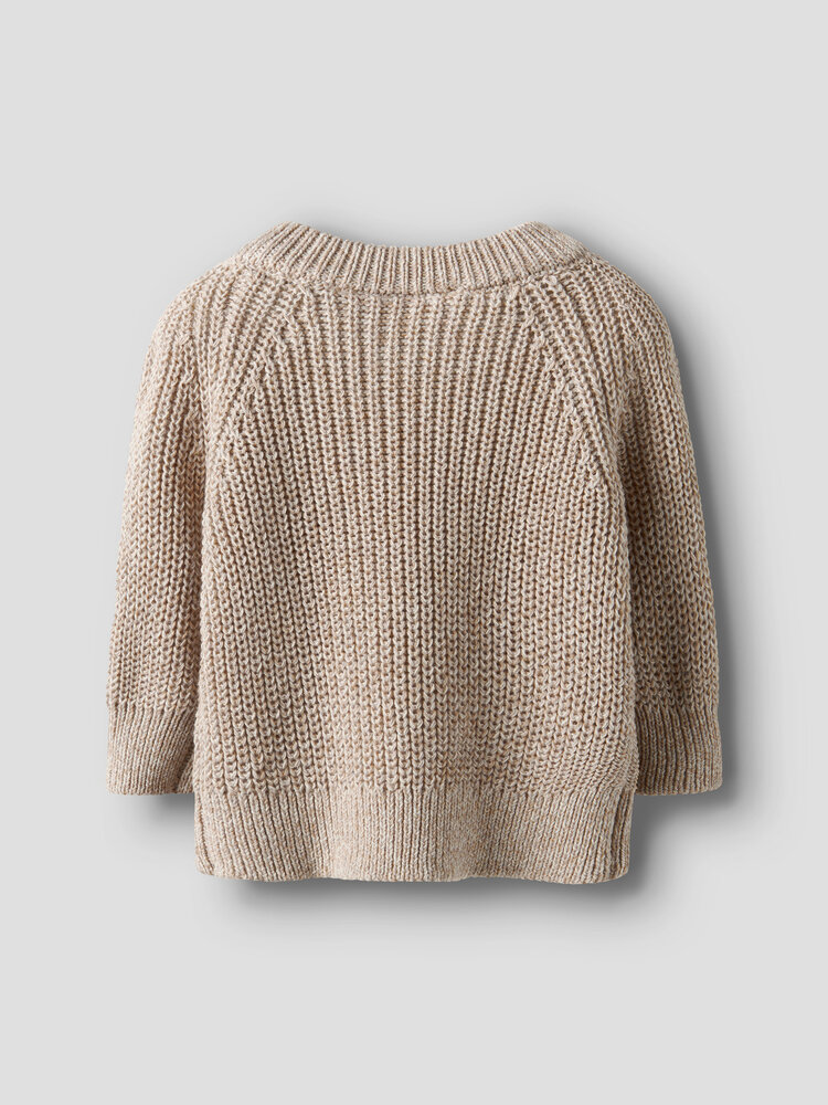 Lil Atelier 13249482 NBMROKKO LS KNIT LIL OXFORD TAN