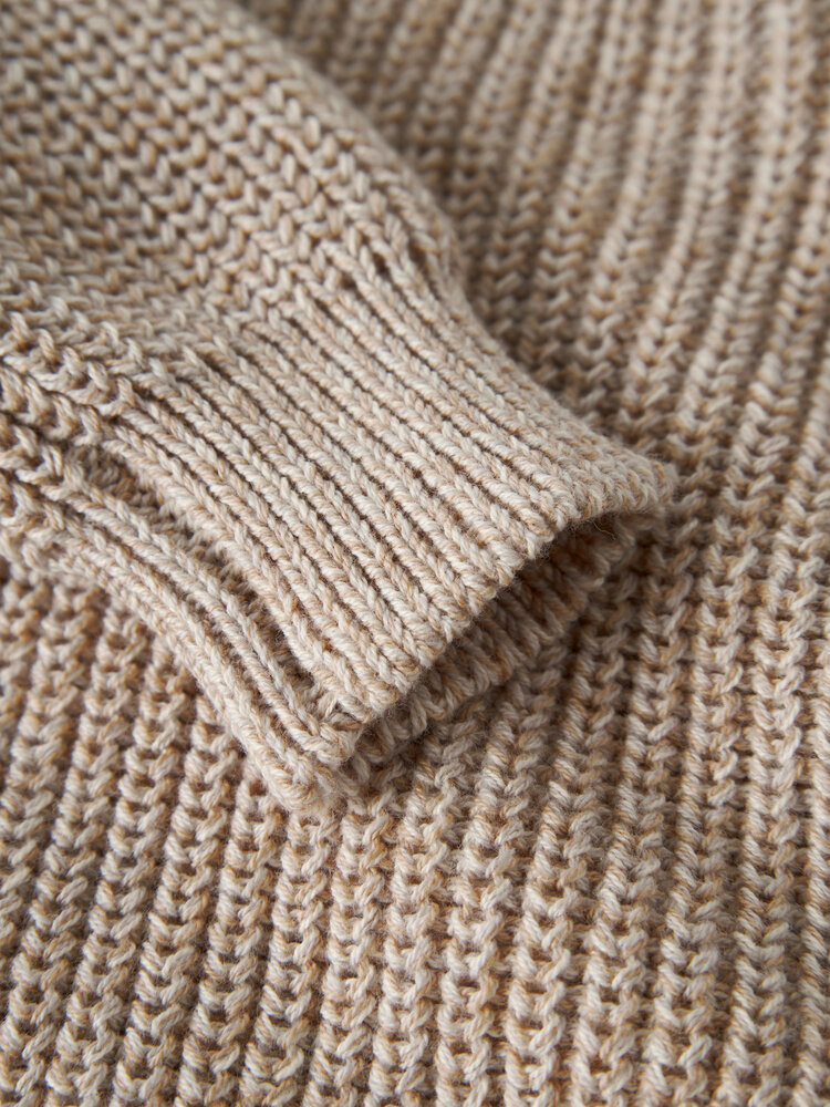 Lil Atelier 13249482 NBMROKKO LS KNIT LIL OXFORD TAN