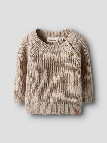 Lil Atelier 13249482 NBMROKKO LS KNIT LIL OXFORD TAN