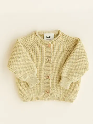 Hvid Cardigan Inga - Light Yellow