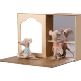 Maileg Ballet mice in dance studio - Little sister and brother