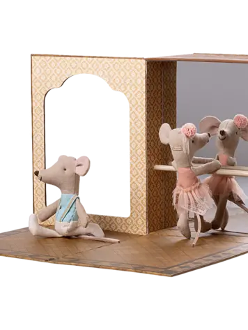 Maileg Ballet mice in dance studio - Little sister and brother