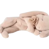 Maileg Sleeping bunny plush, Small - Powder