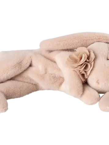 Maileg Sleeping bunny plush, Small - Powder