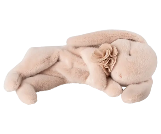 Maileg Sleeping bunny plush, Small - Powder Maileg Sleeping bunny plush, Small - Powder