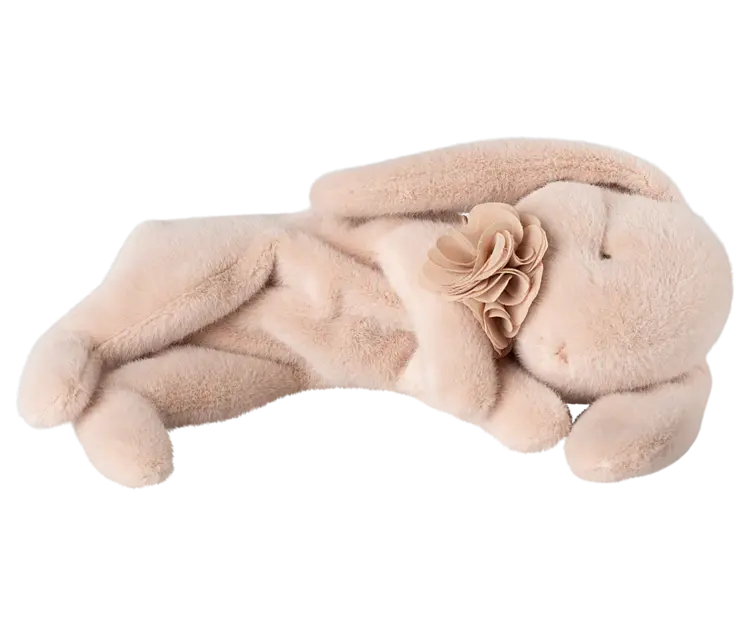 Maileg Sleeping bunny plush, Small - Powder