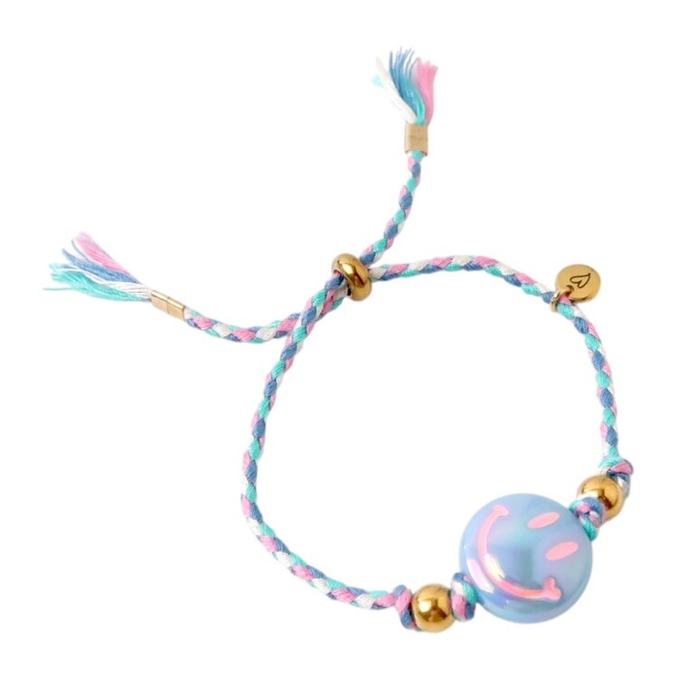 Love Issue Armband Happy Smiley Baby Blue