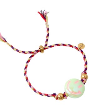 Love Issue Armband Happy Smiley Green Red Love Issue Armband Happy Smiley Green Red