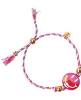 Love Issue Armband Happy Smiley Pink Red Love Issue Armband Happy Smiley Pink Red