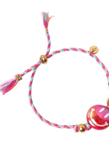 Love Issue Armband Happy Smiley Pink Red
