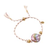 Love Issue Armband Happy Smiley White Taupe