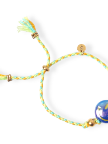 Love Issue Armband Happy Smiley Dark Blue Green