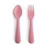 Mushie Bestekset vork & lepel - Dusty Rose Mushie Bestekset vork & lepel - Dusty Rose