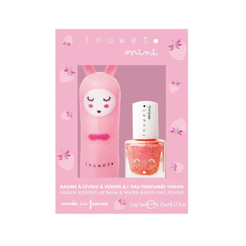 Inuwet Duobox lippenbalsem + nagellak Pink Inuwet Duobox lippenbalsem + nagellak Pink