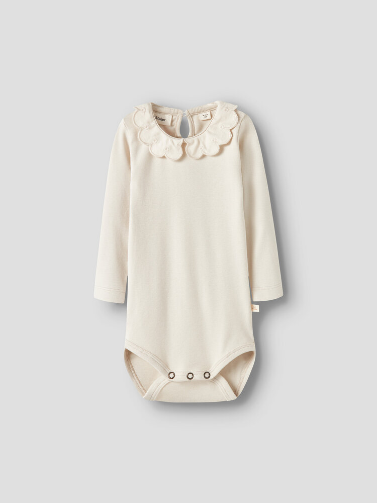 Lil Atelier 13253484 NBFFUNDO LUS LS SLIM BODY LIL White