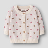 Lil Atelier 13236718 NBFSARAN LS KNIT CARD HEART LIL White