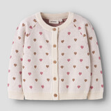 Lil Atelier 13236728 NMFSARAN LS KNIT CARD HEART LIL White
